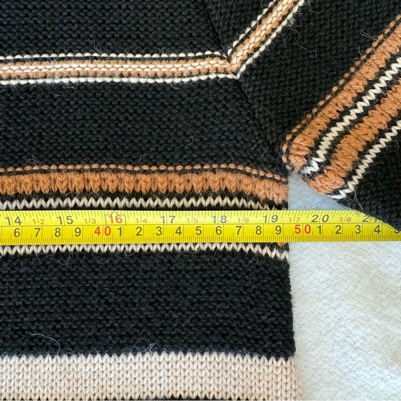 Johnny Was Ada Striped Open Front Alpaca Wool Blend Cardigan Sweater Size S - Picture 10 of 14